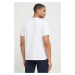 Bavlnené tričko Karl Lagerfeld biela farba, vzorované