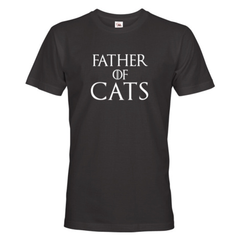 Pánske tričko s potlačou Father of cats - tričko pre milovníkov mačiek