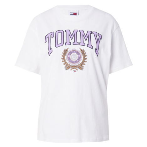 Tommy Jeans Tričko 'Varsity Sport 3'  farba ťavej srsti / orgovánová / čierna / biela Tommy Hilfiger