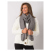 Lady's gray knitted scarf