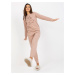 Beige warm pajamas with pants and sweatshirt