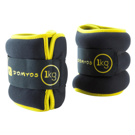 ZÁVAŽIE NA ZÁPÄSTIA 2 x 1 KG ŽLTÉ DOMYOS