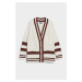 SVETER GANT OVERSIZED GANT VARSITY CARDIGAN biela