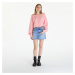 Mikina Tommy Jeans Cropped Off Shoulder Sweatshirt Pink