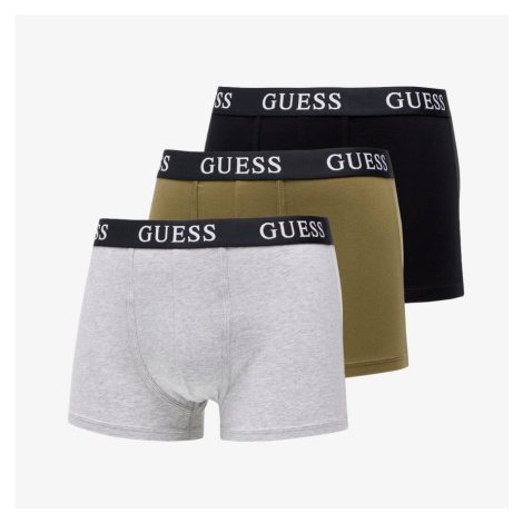 GUESS Joe Boxer Trunk 3 Pa Šedé/ Zelené/ Černé