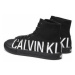 Calvin Klein Jeans Plátenky Vulcanized Mid Sneaker Logo YM0YM00276 Čierna