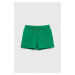 Detské krátke nohavice Guess zelená farba, s potlačou