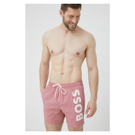 Plavkové šortky BOSS ružová farba,50469594 Hugo Boss