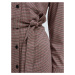 EDITED Košeľové šaty 'Annabel'  béžová / červená / čierna