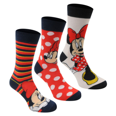 Disney 3 Pack Crew Socks Ladies