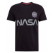 ALPHA INDUSTRIES Tričko 'NASA Reflective'  čierna / strieborná