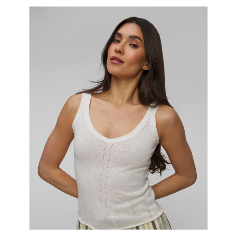Dámsky Biely Top S ľanom Deha