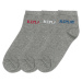 Replay Socks Low Cut Basic Leg Logo 3Prs Card Wrap - Grey Mel./Logo Ass - Men's