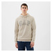 Mikina GAP French Terry Pullover Logo Hoodie Unbleached White