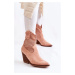 Women's Suede Openwork Shoes Cowboy Pink Eleonore