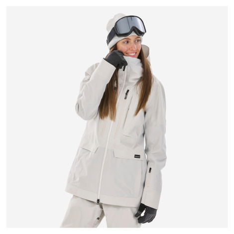 Dámska snowboardová bunda 3v1 SNB 900 béžová