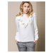 Lola blouse with frills at the front white