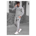Madmext Men's Gray Hoodie and Tracksuit Set 4680