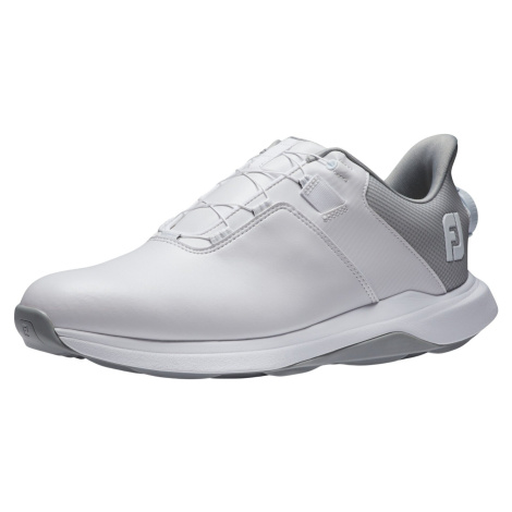 Footjoy ProLite Boa White/White/Grey Pánske golfové topánky