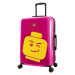 LEGO Skořepinový cestovní kufr ColourBox Minifigure Head 70 l růžový