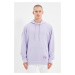 Trendyol Lilac Oversize/Wide Cut Hooded Fleece/Warm Sweatshirt