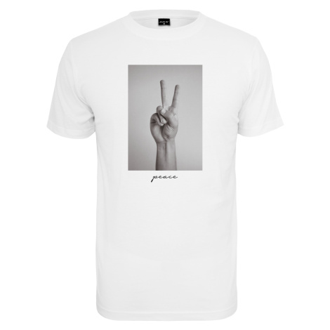 White T-shirt with peace sign