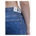 Modré dámske široké rifľové šortky Calvin Klein Jeans