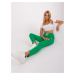 Green sweatpants with drawstring