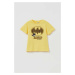Detské bavlnené tričko OVS žltá farba, s potlačou