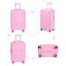 Ružový prémiový plastový kufor s TSA zámkom &quot;Majesty&quot; - veľ. M, L, XL