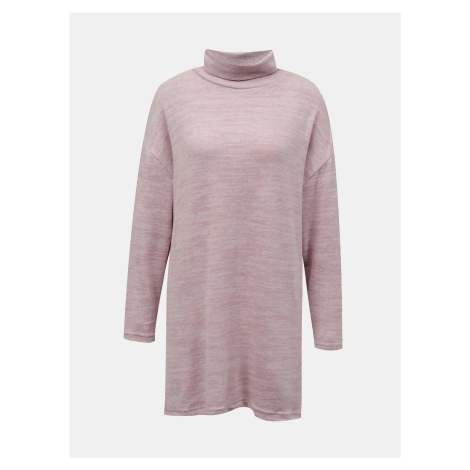 Pink long sweater with tally weijl stand-up collar