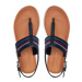 Tommy Hilfiger Sandále Flat Sandal Stripes FW0FW07924 Tmavomodrá