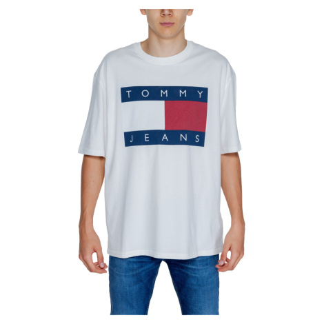 Tommy Hilfiger  TJM OVZ BIG FLAG TEE DM0DM18547  Polokošele s dlhým rukávom Biela