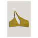 Plavky Karl Lagerfeld Karl Dna Sign One Shoulder Top Acacia Yellow