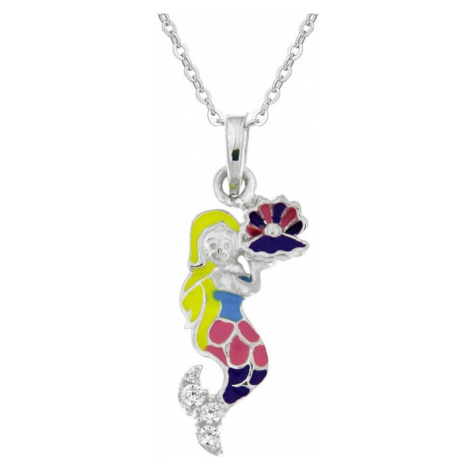 Praqia Jewellery Krásny dievčenské náhrdelník Morská víla KO8086_BR030_40_RH (retiazka, prívesok