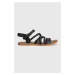 Kožené sandále Toms Sephina dámske, čierna farba, 10019745