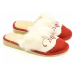 Dámske bielo-červené papuče MILICA