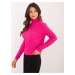 Fuchsia turtleneck with viscose