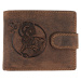 Wild Luxusná pánska peňaženka s prackou s obrázkom znamení zverokruhu - Kozorožec - hnedá