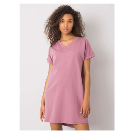 Ružové dámske basic šaty RV-SK-6757.39P-pink Rue Paris