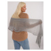 Grey knitted women's scarf