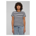 Women's basic striped T-shirt white/black