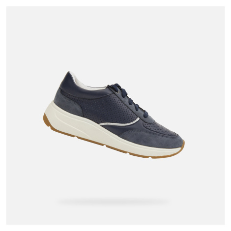 Dark blue women's sneakers Geox Cristael - Women's