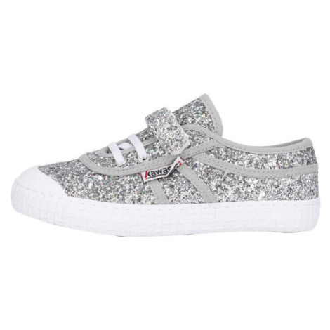 Kawasaki  Glitter Kids Shoe W/Elastic K202586-ES 8889 Silver  Módne tenisky Biela