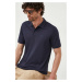 Bavlnené polo tričko Calvin Klein tmavomodrá farba, jednofarebné, K10K111657