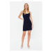 Trendyol Navy Blue Straight Cut Strappy Mini Woven Dress