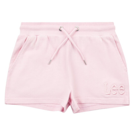 Lee Bavlnené šortky Acid Wash LEG5094 Ružová Regular Fit
