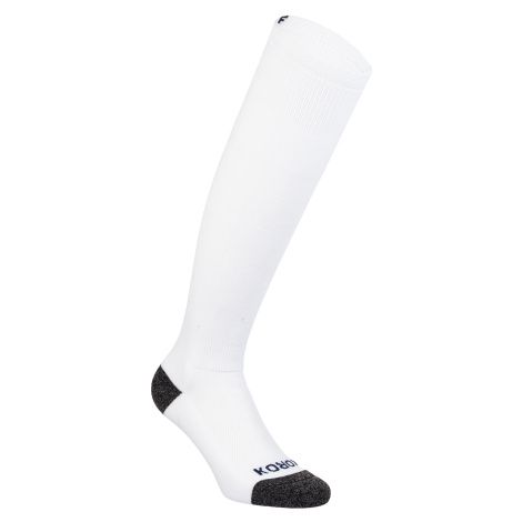 KOROK Ponožky pre dospelých FH500 na pozemný hokej biele BIELA