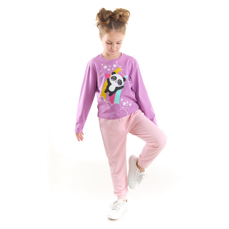 Denokids Rainbow Panda Girls Kids T-Shirt Pants Suit