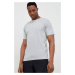 Bavlnené tričko New Balance MT31504AG-4AG, šedá farba, s potlačou